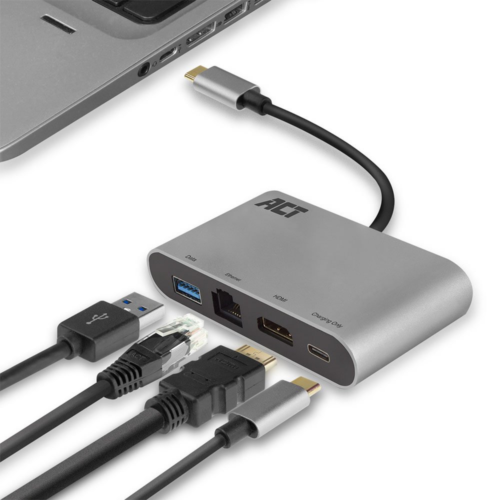 ACT AC7040 USB-C naar HDMI Multi port adapter met ethernet – 3