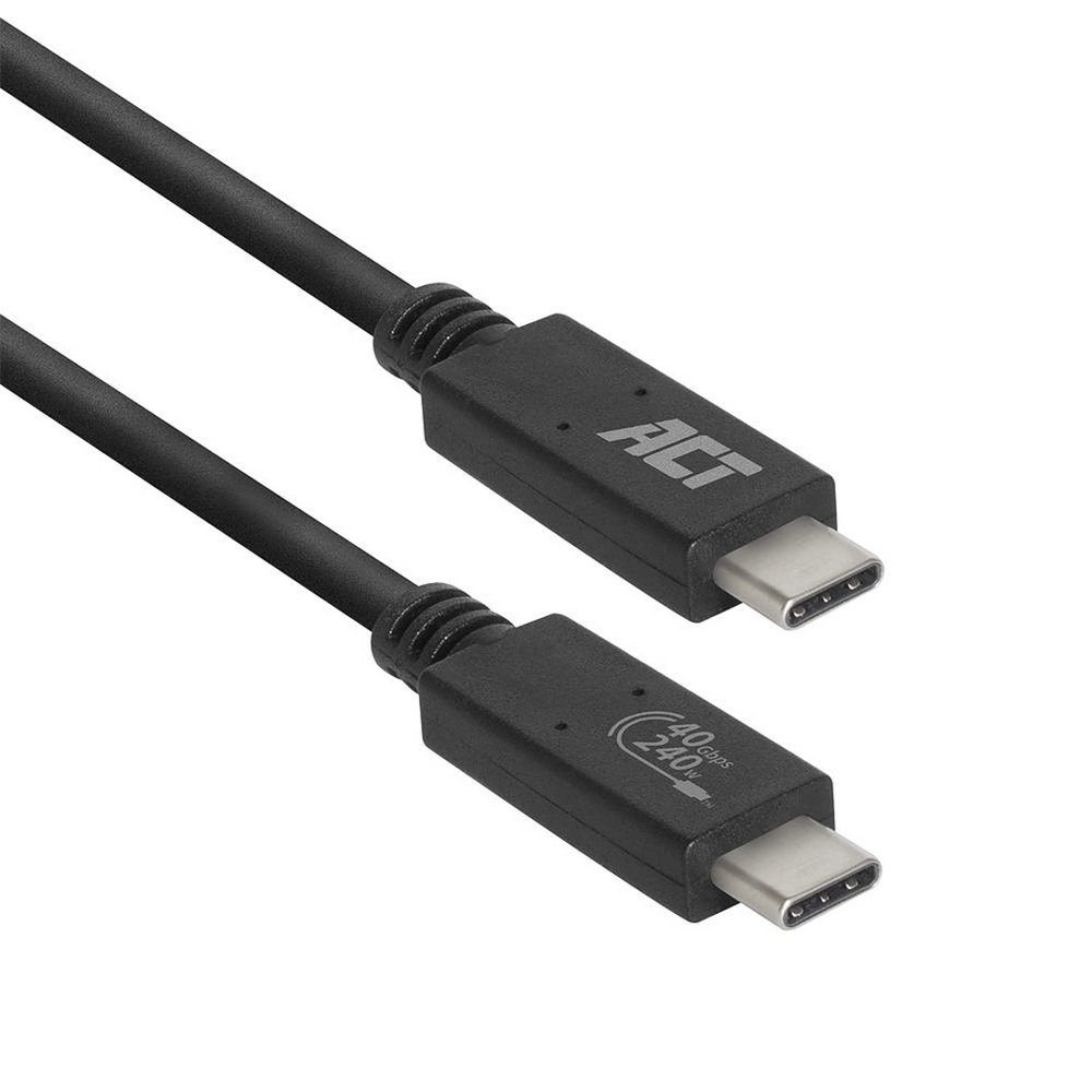 ACT AC7451 USB-kabel 0,8 m USB4 Gen 3×2 USB C Zwart – 0
