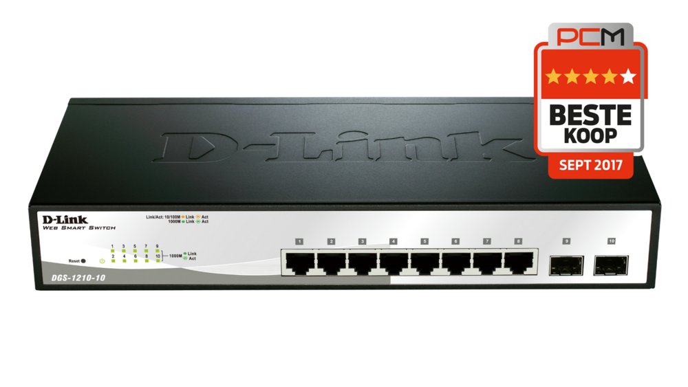 D-Link DGS-1210-10 netwerk-switch Managed L2 Gigabit Ethernet (10/100/1000) 1U Zwart, Grijs – 1