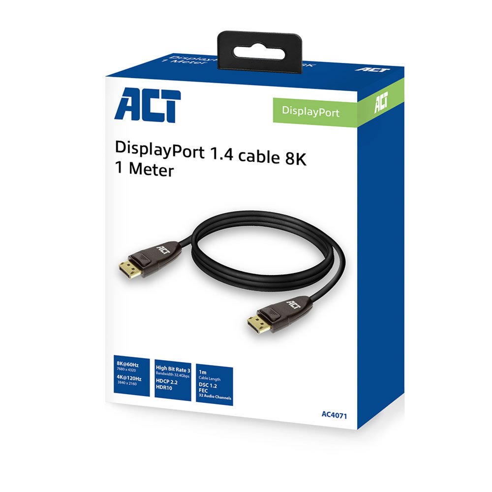 ACT AC4071 DisplayPort kabel 1 m Zwart – 3