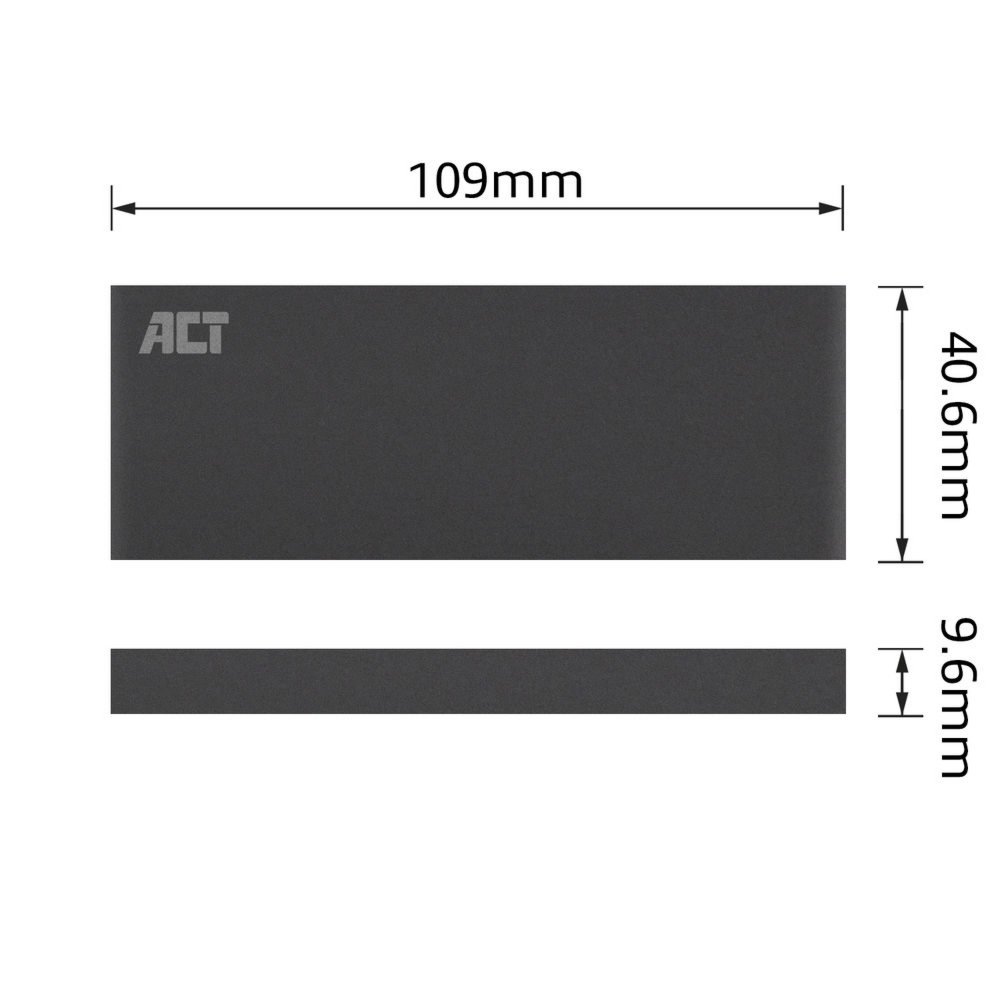 ACT AC1600 behuizing voor opslagstations SDD-behuizing Zwart M.2 – 4