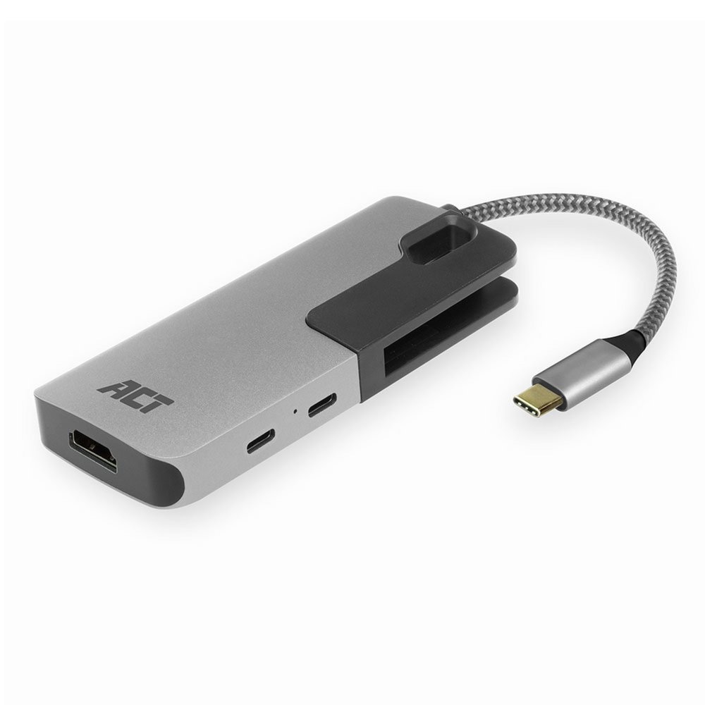 ACT AC7021 USB-C naar HDMI female adapter met PD Pass-Through, 4K, USB-A , USB-C port, kaartlezer – 0