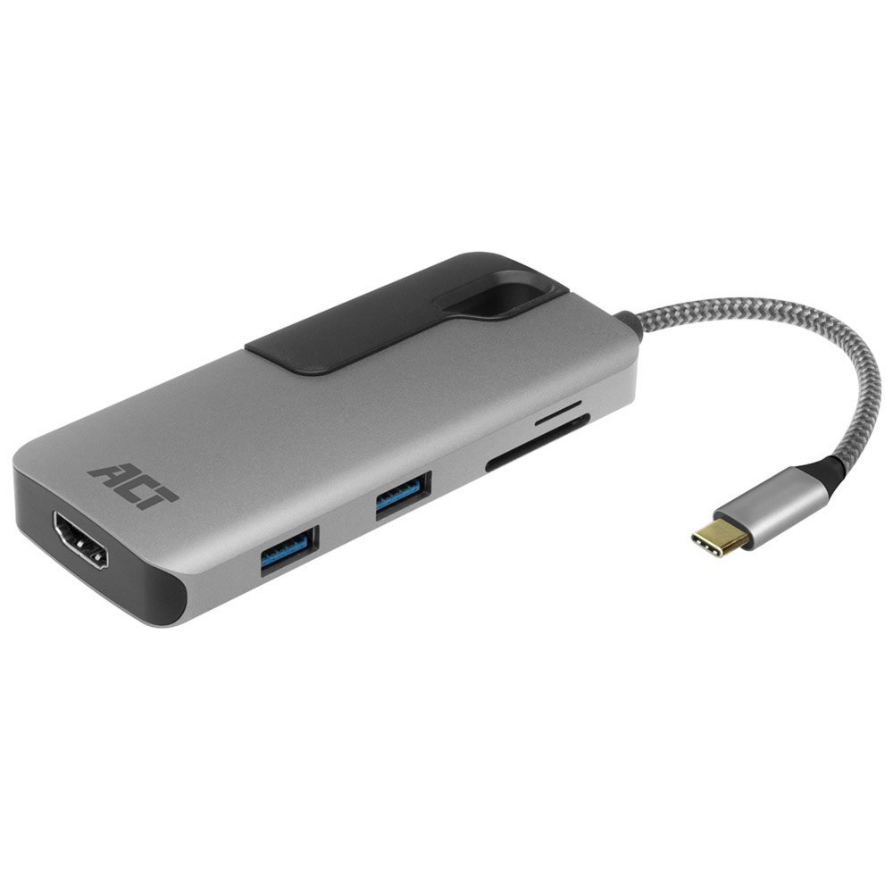 ACT AC7021 USB-C naar HDMI female adapter met PD Pass-Through, 4K, USB-A , USB-C port, kaartlezer – 2