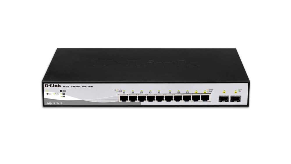 D-Link DGS-1210-10 netwerk-switch Managed L2 Gigabit Ethernet (10/100/1000) 1U Zwart, Grijs – 0