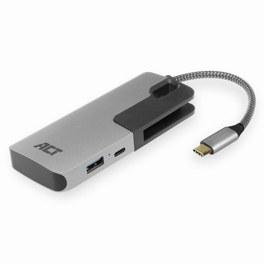 ACT AC7052 USB-C Hub 3 port met cardreader en PD pass through – 0