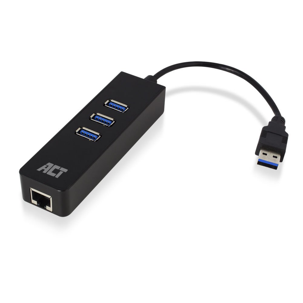 ACT AC6310 interface hub USB 3.2 Gen 1 (3.1 Gen 1) Type-A 5000 Mbit/s Zwart – 0