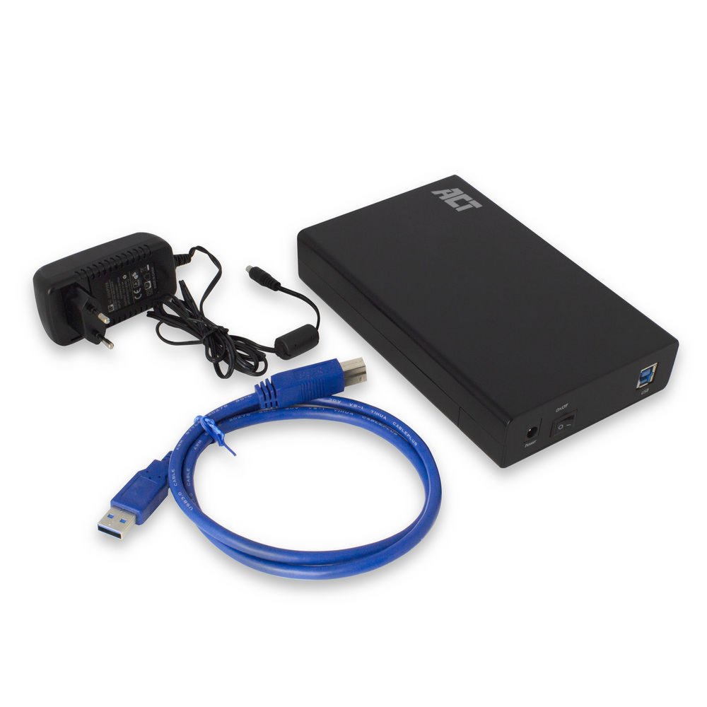 ACT AC1405 behuizing voor opslagstations HDD-/SSD-behuizing Zwart 3.5″ – 5