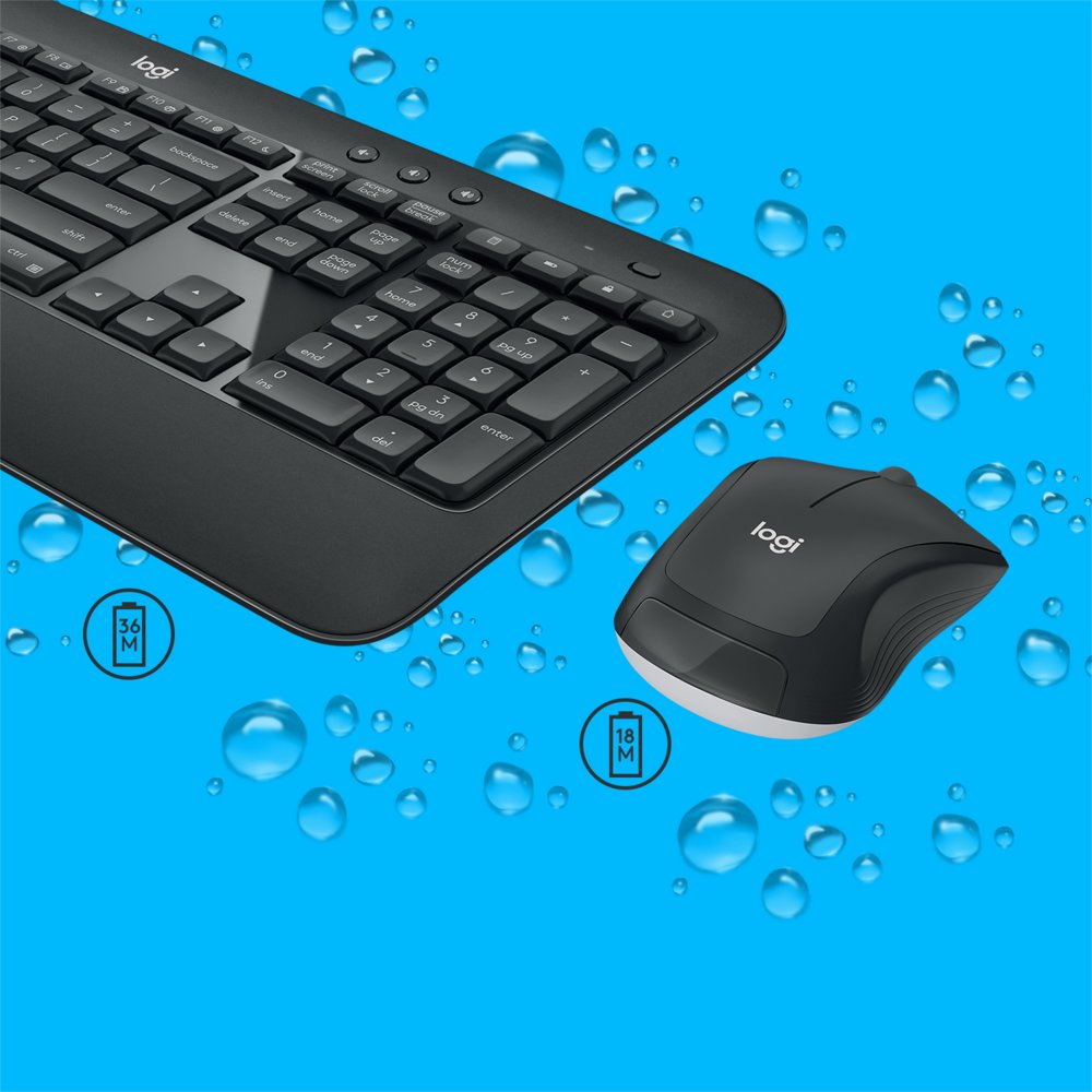Logitech Advanced MK540 toetsenbord Inclusief muis USB QWERTZ Duits Zwart, Wit – 4