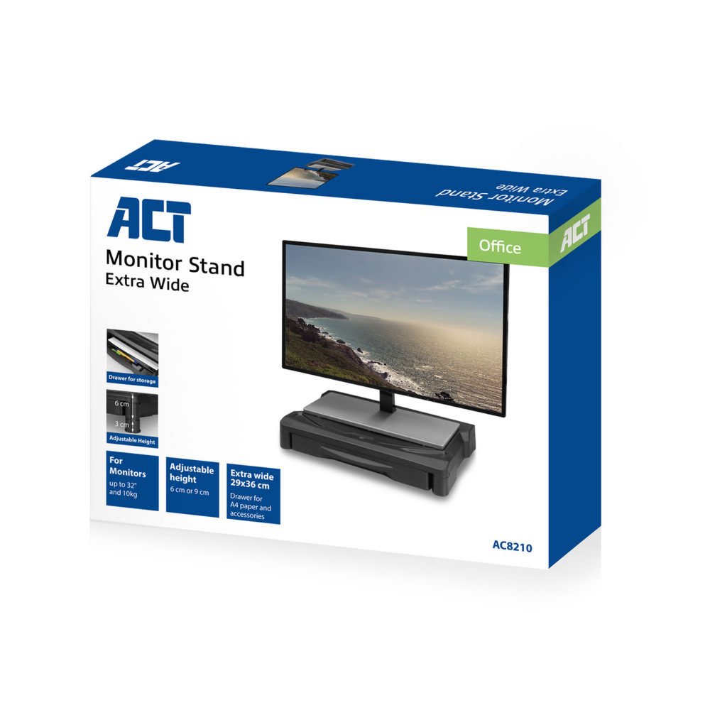 ACT AC8210 flat panel bureau steun 81,3 cm (32″) Vrijstaand Zwart – 4