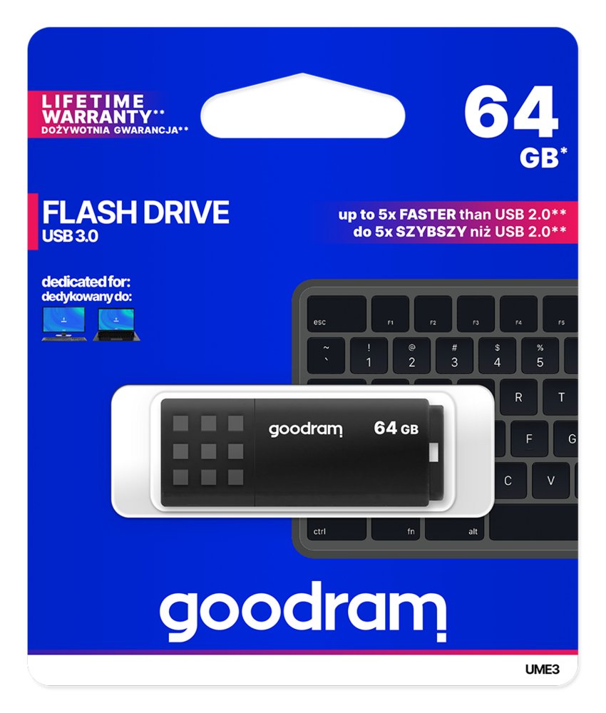 Storage Goodram Flashdrive 64GB USB3.0 Black – 1