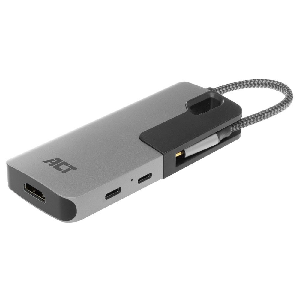 ACT AC7021 USB-C naar HDMI female adapter met PD Pass-Through, 4K, USB-A , USB-C port, kaartlezer – 3