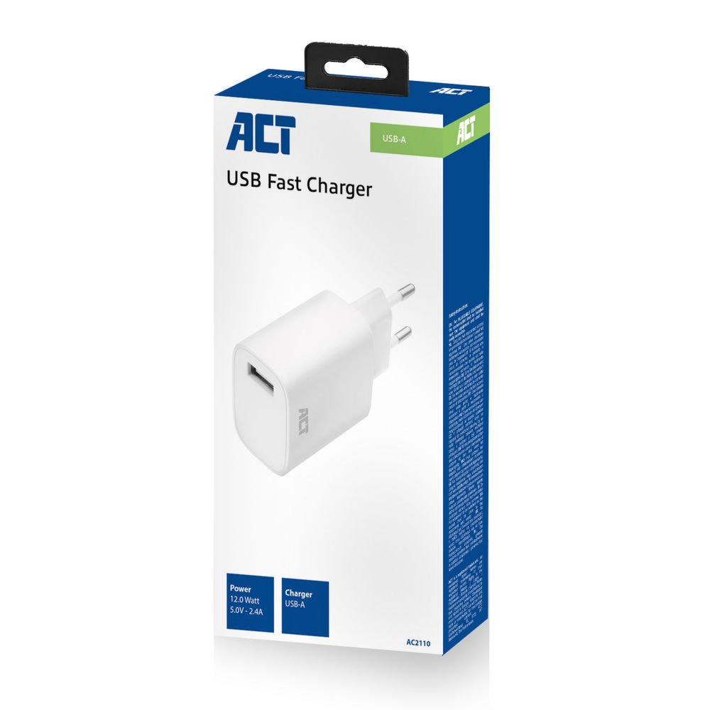 ACT AC2110 oplader voor mobiele apparatuur Wit Binnen – 3