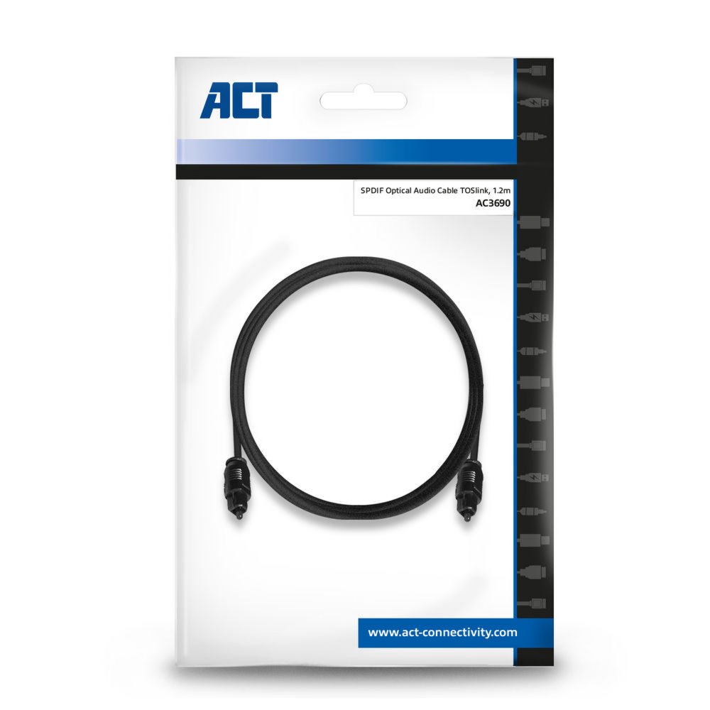 ACT AC3690 audio kabel 1,2 m TOSLINK Zwart – 1