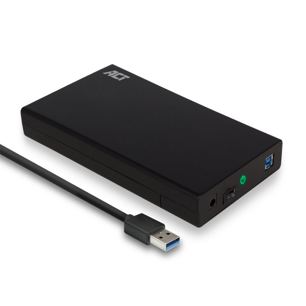 ACT AC1405 behuizing voor opslagstations HDD-/SSD-behuizing Zwart 3.5″ – 2