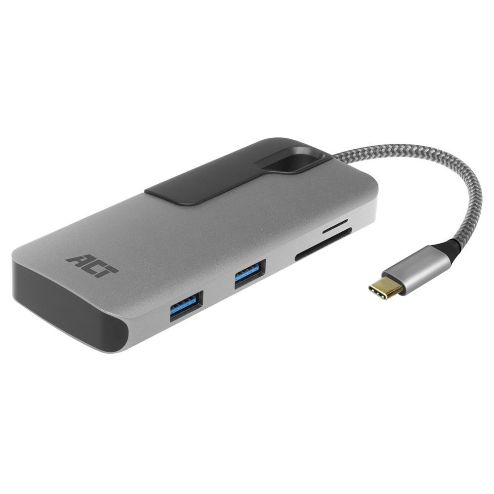ACT AC7052 USB-C Hub 3 port met cardreader en PD pass through – 2