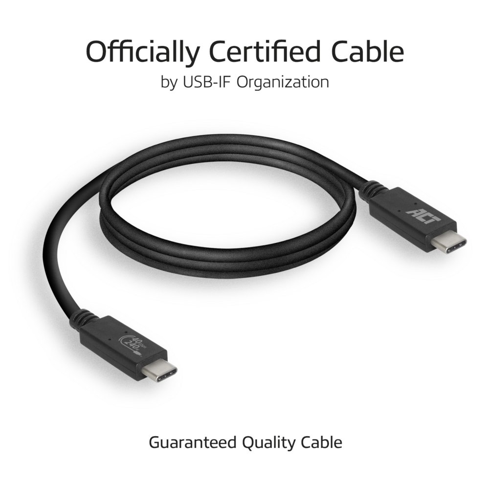 ACT AC7451 USB-kabel 0,8 m USB4 Gen 3×2 USB C Zwart – 5