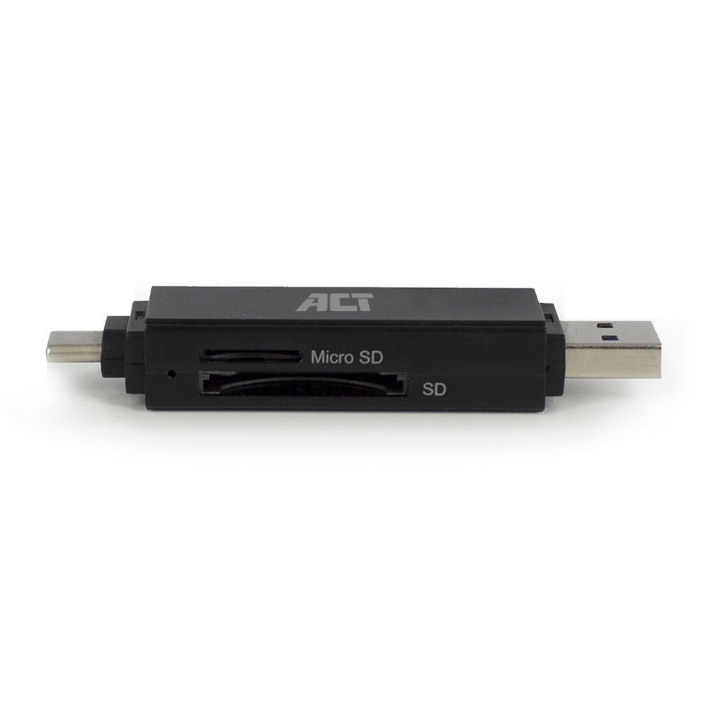 ACT AC6375 geheugenkaartlezer USB 3.2 Gen 1 (3.1 Gen 1) Zwart – 1