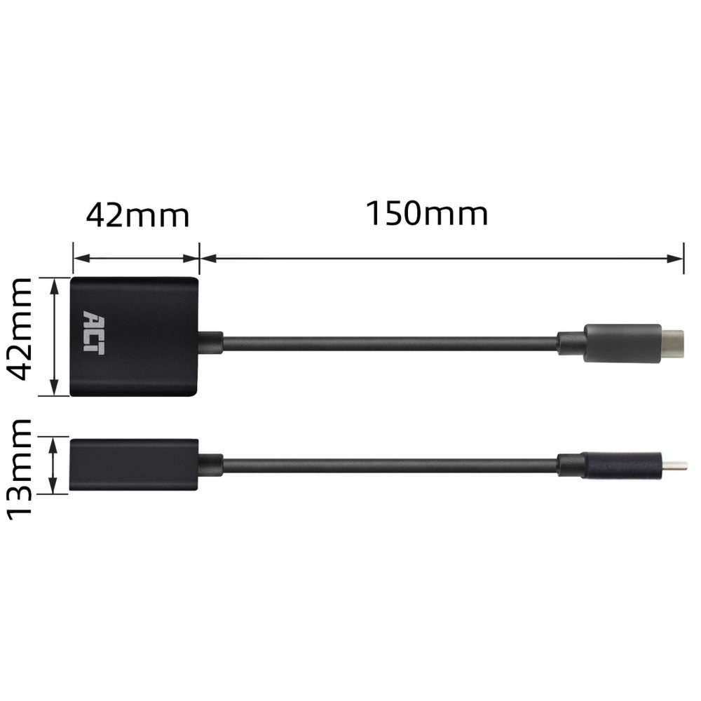 ACT AC7300 video kabel adapter 0,15 m USB Type-C VGA (D-Sub) Zwart – 4