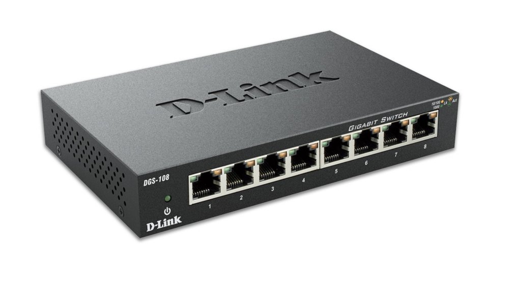 D-Link DGS-108 netwerk-switch Unmanaged Zwart – 0